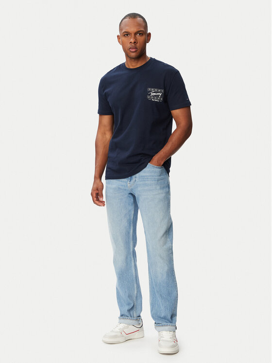 Tommy Jeans Tommy Jeans Camiseta Sign DM0DM23177 Azul marino Regular Fit