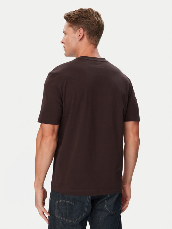 BOSS BOSS Camiseta 50473278 Marrón oscuro Regular Fit