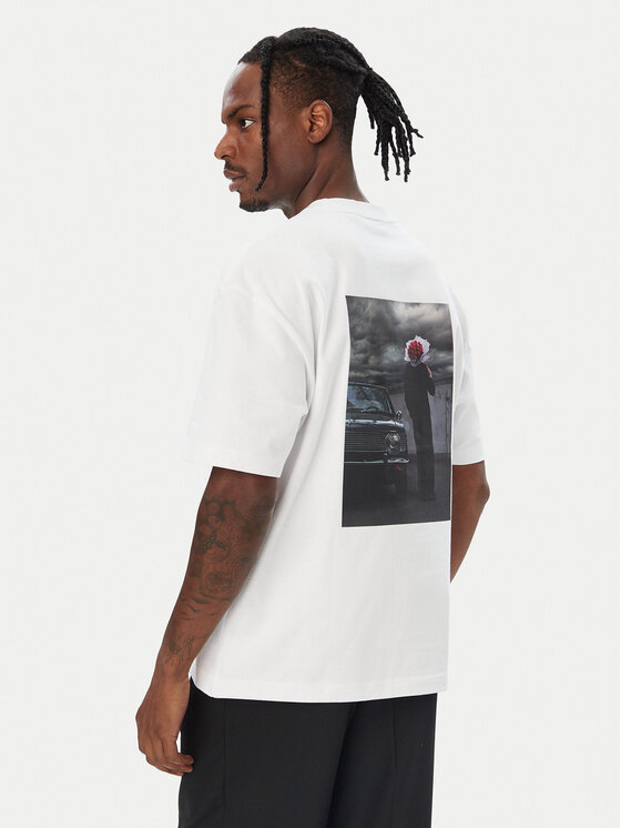 HUGO HUGO Camiseta Dakhil 50579723 Blanco Relaxed Fit