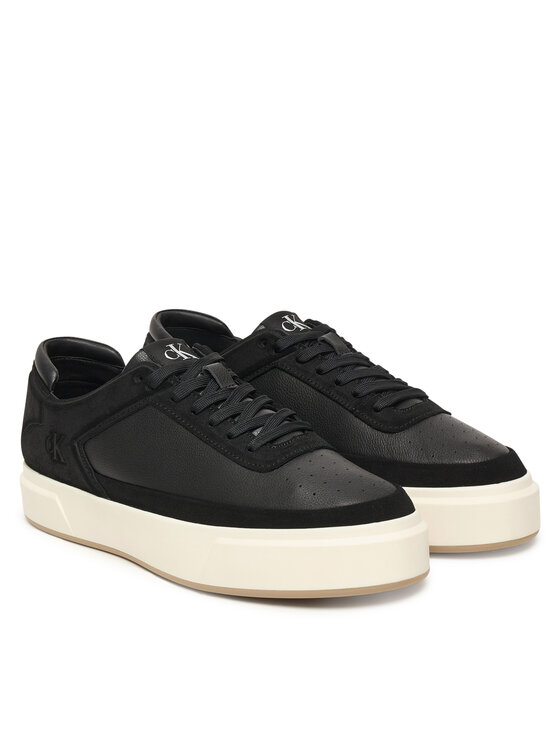 Calvin Klein Sneakersy Calvin Klein Basket Cupsole Laceup Lth-Nu YM0YM01354 Czarny