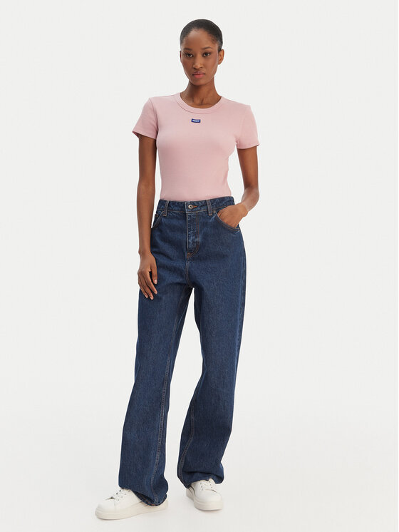 HUGO HUGO Футболка Easy 50523924 Світло-рожевий Slim Fit
