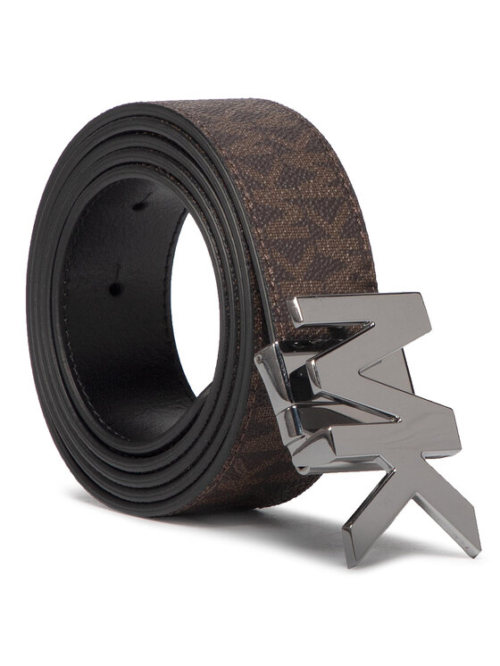 MICHAEL Michael Kors Жіночий ремінь MICHAEL Michael Kors 34mm Ctfr Mk Buckle Belt 39H9LBLY1U Коричневий