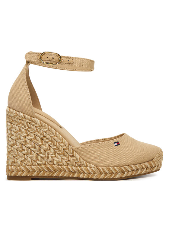 Tommy Hilfiger Espadryle Tommy Hilfiger Wedge FW0FW09225 Beżowy