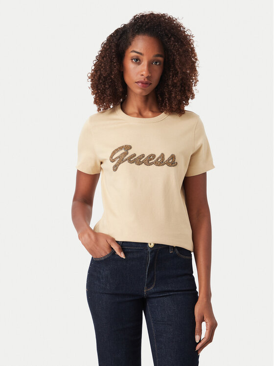 Guess Guess Футболка W6YI29 K4348 Бежевий Regular Fit
