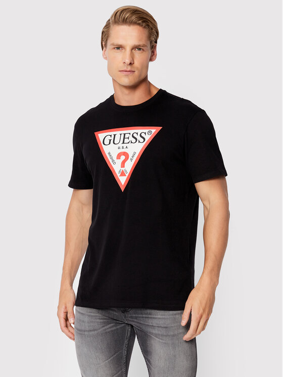 Guess Guess Футболка M2GI68 KBA60 Чорний Regular Fit