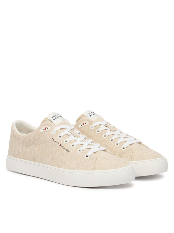 Tommy Hilfiger Laisvalaikio batai Tommy Hilfiger Th Hi Vulc Core Low Chambray FM0FM05818 Smėlio