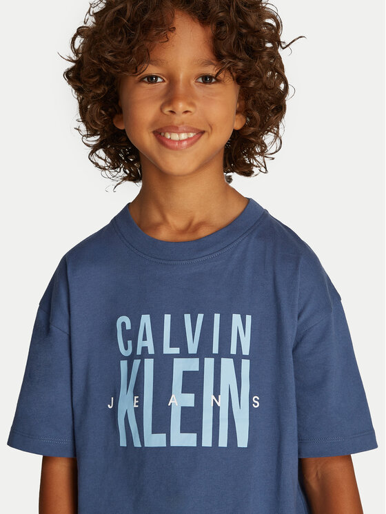 Calvin Klein Jeans Calvin Klein Jeans Póló Bold Graphic IB0IB02448 Kék Relaxed Fit