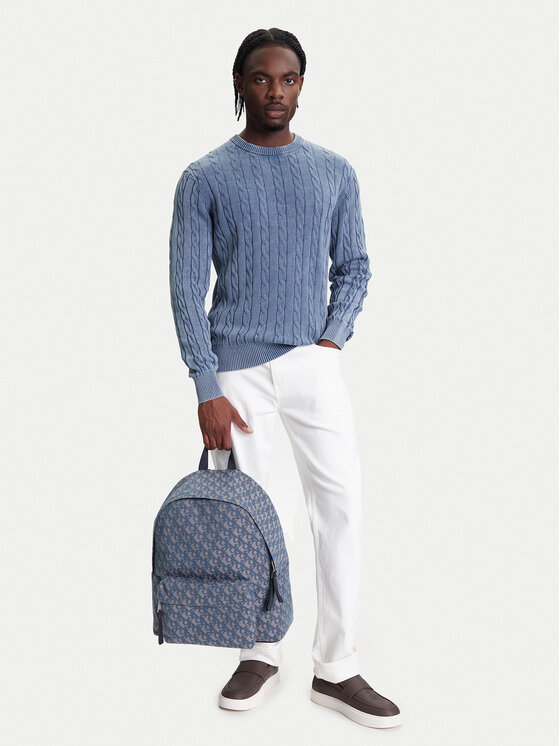 Calvin Klein Jeans Ruksak Calvin Klein Jeans Unstructured Monogram Backpack 4 LV04G3116G Modrá