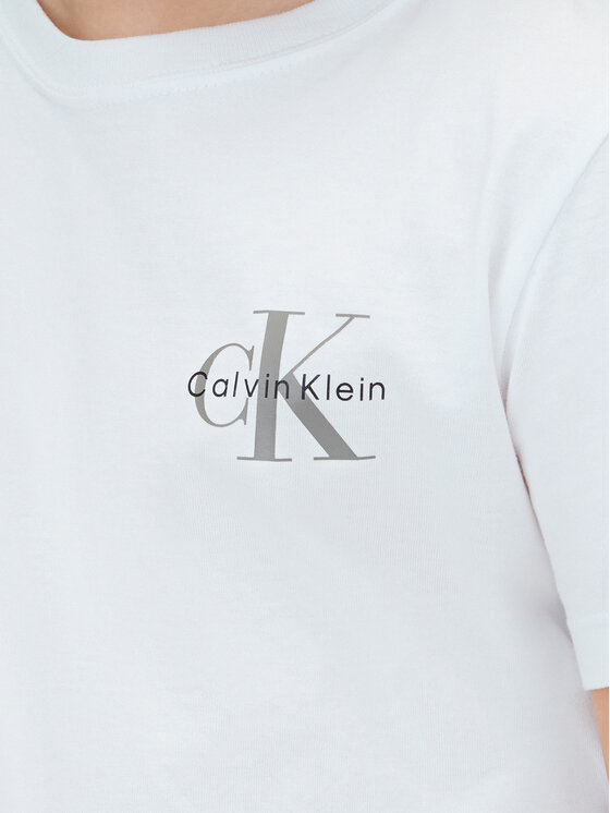 Calvin Klein Jeans Calvin Klein Jeans Camiseta Chest Monologo IU0IU00719 Blanco Regular Fit