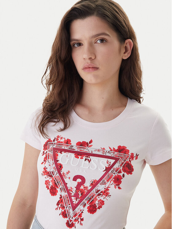 Guess Guess Camiseta W6RI23 J1314 Rosa Regular Fit