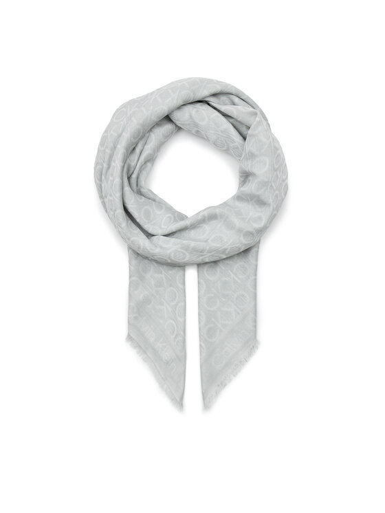 Calvin Klein Eșarfă Calvin Klein Monogram Jacquard Scarf 130X130 K60K608779 Gri