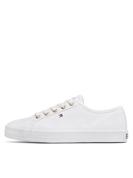 Tommy Hilfiger Tenisenes Tommy Hilfiger Essential Nautical Sneaker FW0FW06512 Balts