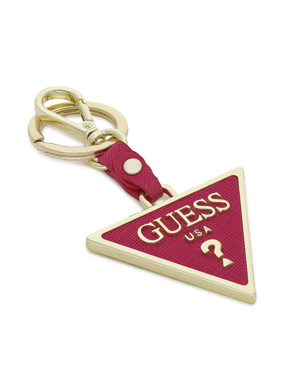 Guess Přívěsek Guess Saffiano Triangle Keyring RW7421 P2201 Růžová