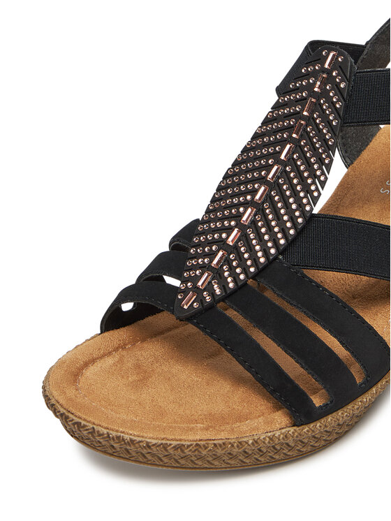 Rieker Sandales Rieker 66526-00 Melns