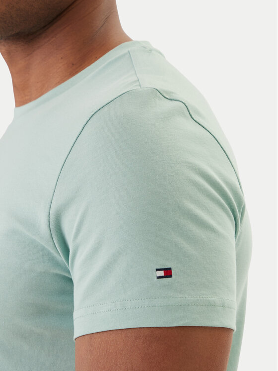 Tommy Hilfiger Tommy Hilfiger Camiseta Logo MW0MW11797 Verde Regular Fit