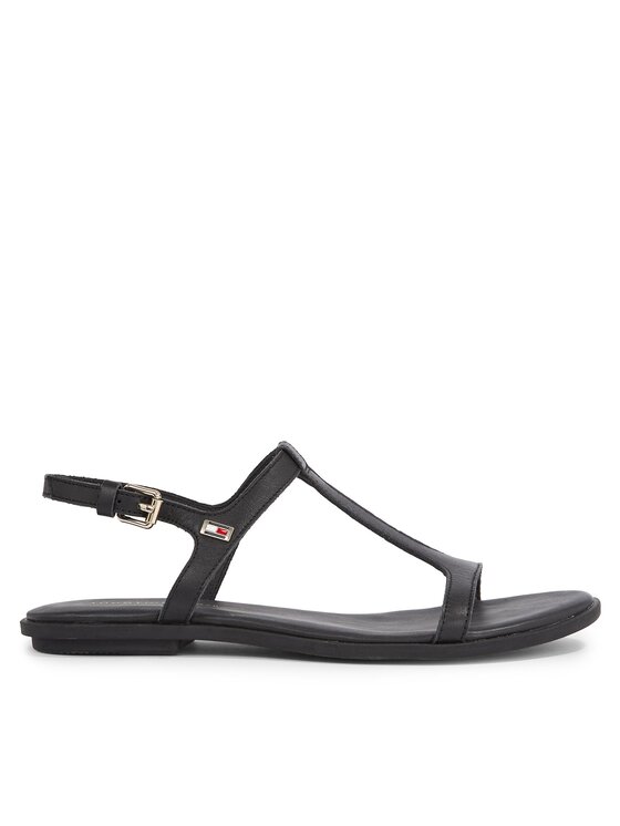Tommy Hilfiger Szandál Tommy Hilfiger Th Flat Sandal FW0FW07930 Fekete