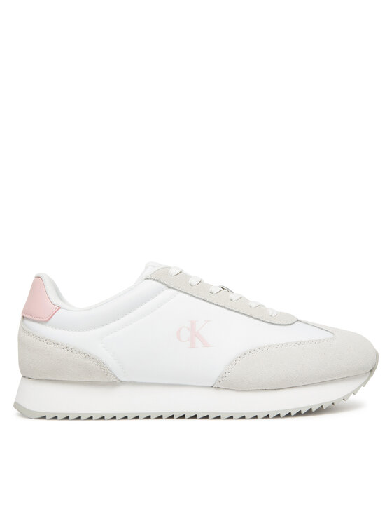 Calvin Klein Jeans Laisvalaikio batai Calvin Klein Jeans Runner Laceup Mg Nylon Mix YW0YW01828 Balta