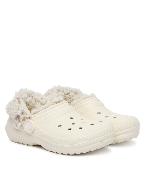 Crocs Шльопанці Crocs Classic Fleece Lined Clog K 212856 Бежевий