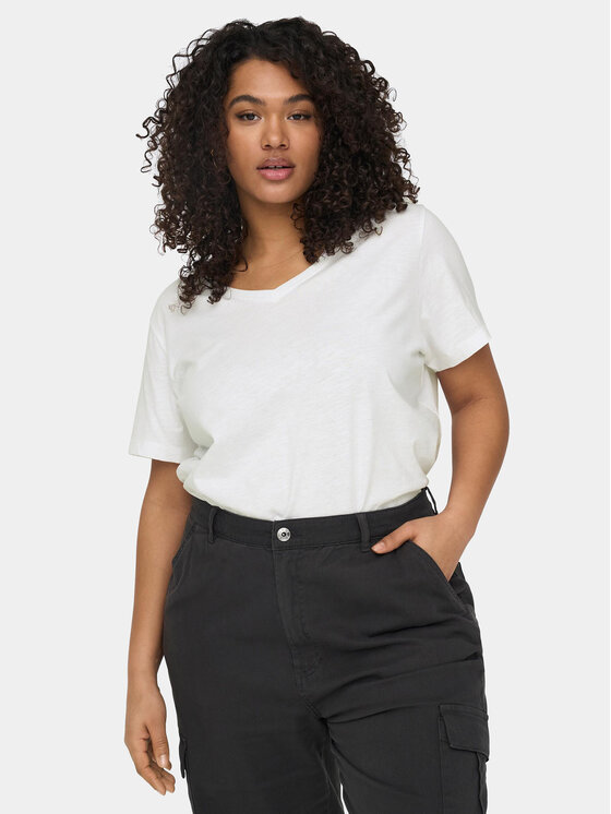 ONLY Carmakoma ONLY Carmakoma Футболка 15285965 Білий Regular Fit