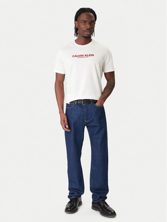 Calvin Klein Calvin Klein Camiseta 30s Graphic LV04RE820G Blanco Regular Fit
