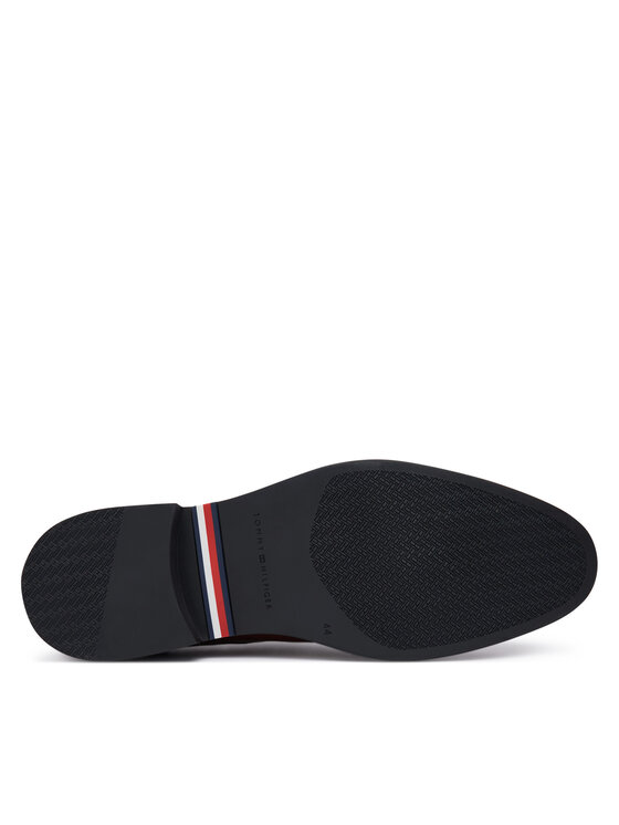 Tommy Hilfiger Īsi apavi Tommy Hilfiger Corporate Dressy Lth FM0FM06023 Brūns