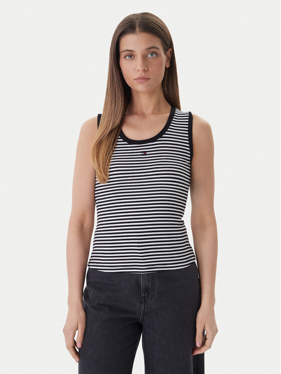 Tommy Jeans Tommy Jeans Top Essential DW0DW20673 Negro Regular Fit
