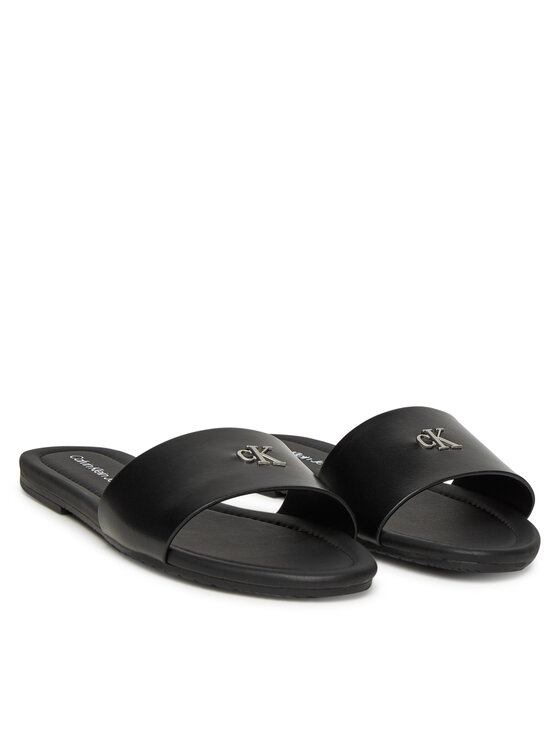 Calvin Klein Jeans Šľapky Calvin Klein Jeans Flat Sandal Slide Mg YW0YW01697 Čierna
