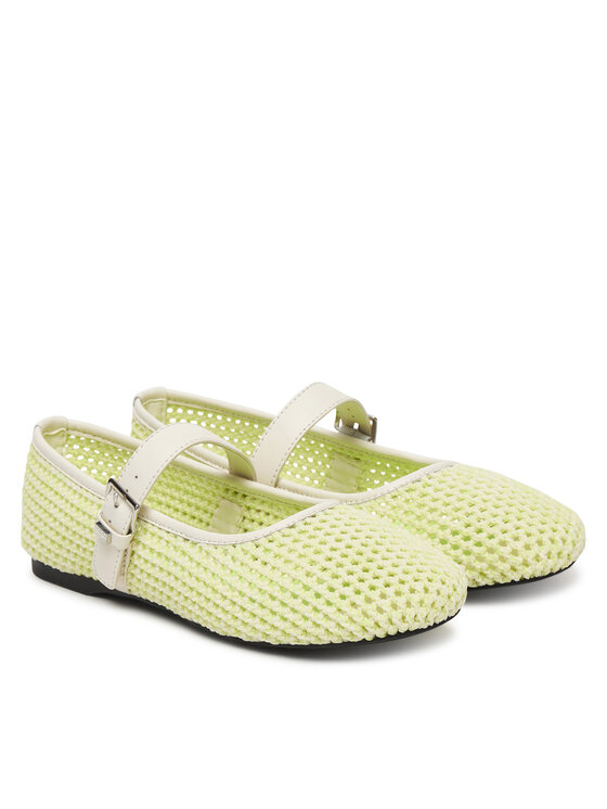 Tommy Jeans Balerīnas Tommy Jeans Tjw Knitted Ballerina EN0EN03030 Balts