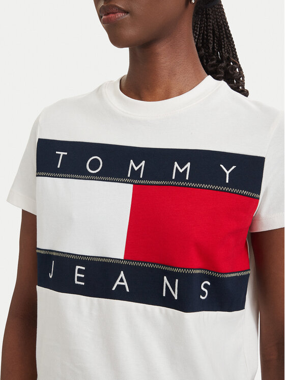 Tommy Jeans Tommy Jeans Camiseta Flag DW0DW22818 Blanco Regular Fit