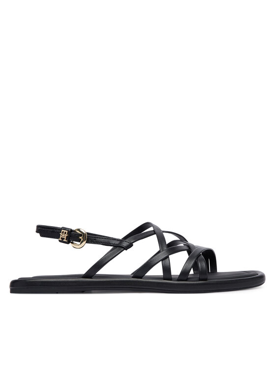 Tommy Hilfiger Basutės Tommy Hilfiger Flat Strappy FW0FW09220 Juoda