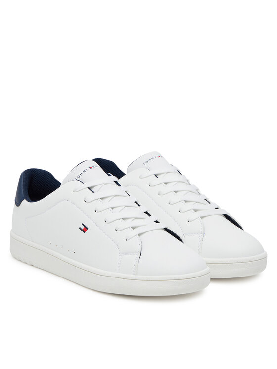 Tommy Hilfiger Sneakersy Tommy Hilfiger Low Cut Lace-Up T3X9-34073-1355X D Biela