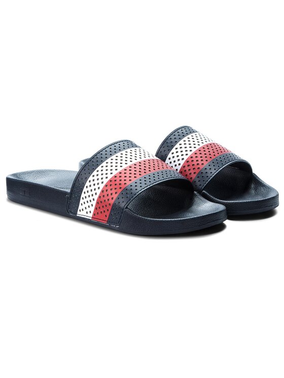 Tommy Hilfiger Klapki Tommy Hilfiger Pool Slide FM0FM01830 Granatowy