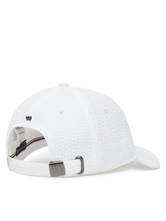 Tommy Hilfiger Czapka z daszkiem Tommy Hilfiger Flag Seersucker 6 Panel AM0AM13427 Biały