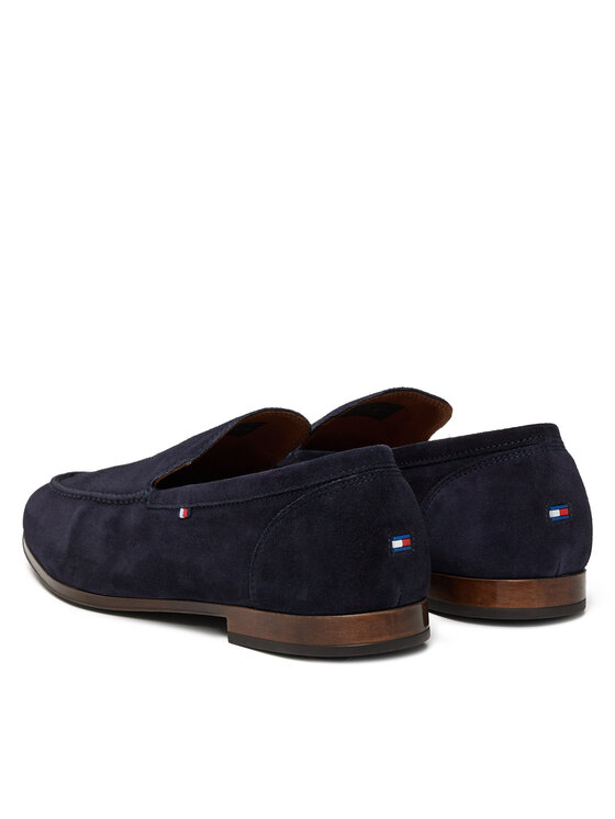 Tommy Hilfiger Mokasīni Tommy Hilfiger Hilfiger Flexible Suede Loafer FM0FM05496 Tumši zils