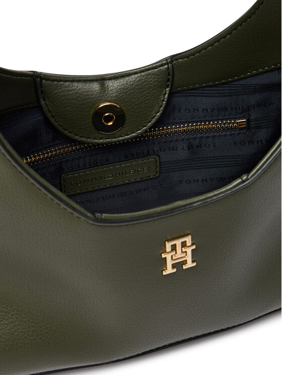 Tommy Hilfiger Τσάντα Tommy Hilfiger Th Everyday Mini Hobo AW0AW19185 Σκούρο πράσινο