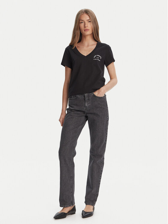 KARL LAGERFELD KARL LAGERFELD Camiseta A3W17104 Negro Regular Fit