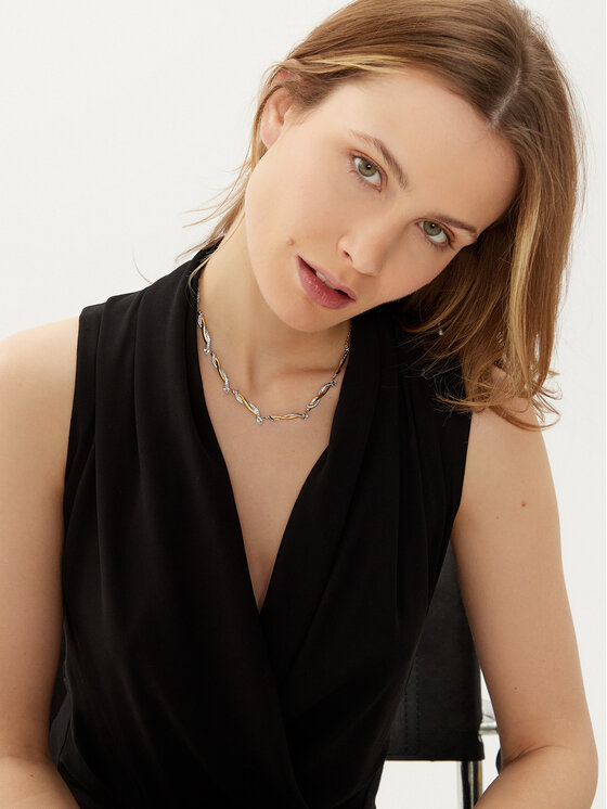 Guess Náhrdelník Guess JUBN05 061JW Zlatá