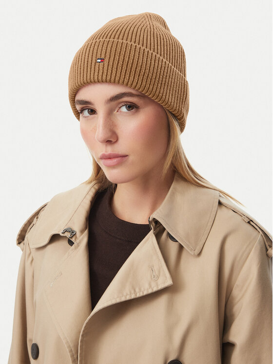 Tommy Hilfiger Čiapka Tommy Hilfiger Flag AW0AW19102 Béžová