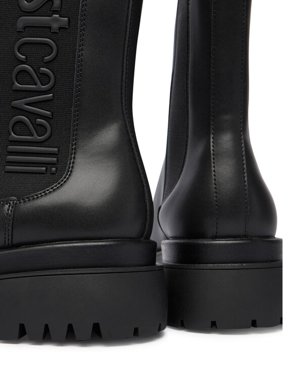 Just Cavalli Kotníková obuv s elastickým prvkem Just Cavalli 79RA3S96 ZSD74 Černá