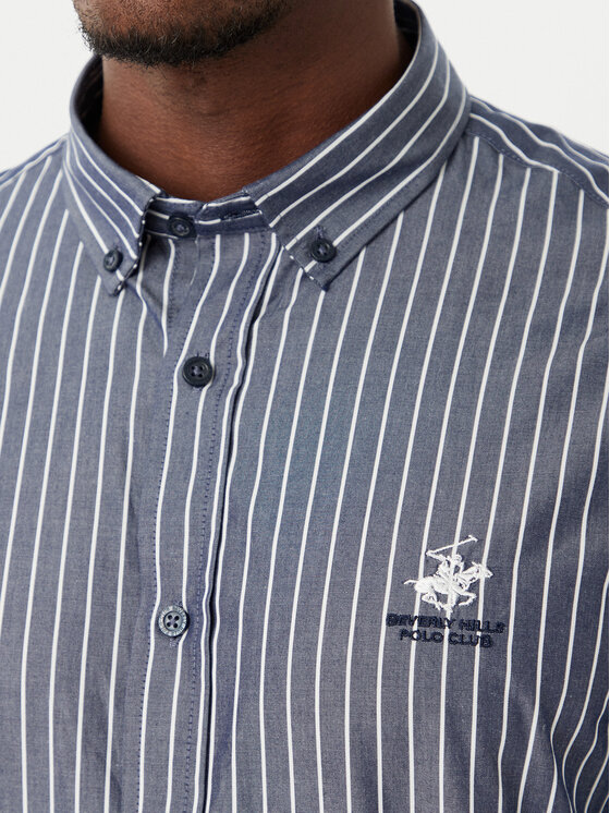 Beverly Hills Polo Club Beverly Hills Polo Club Camisa P-SS26M-BRASS Azul marino Regular Fit