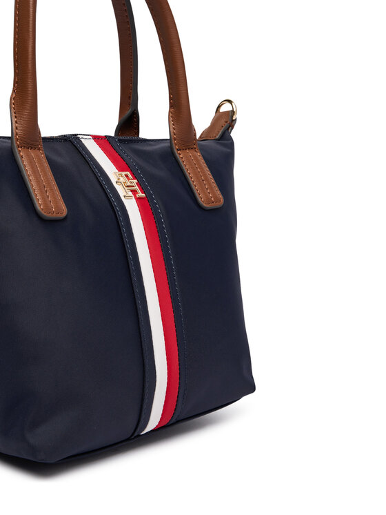 Tommy Hilfiger Táska Tommy Hilfiger Popette Mini Tote Corp AW0AW19025 Sötétkék