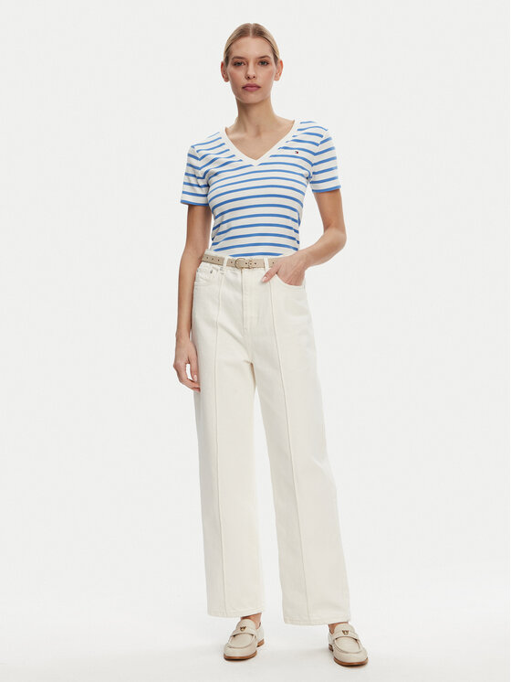 Tommy Hilfiger Tommy Hilfiger Marškinėliai New Cody WW0WW40584 Mėlyna Slim Fit