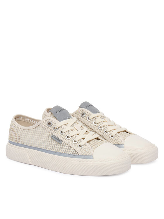Calvin Klein Sneakers Calvin Klein Vulc Laceup Low Raffia HW0HW03082 Μπεζ