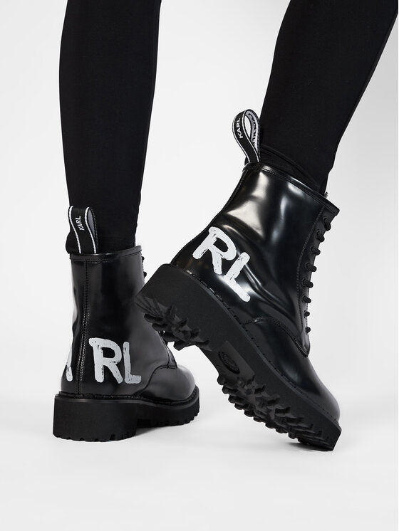 KARL LAGERFELD Pohodni čevlji KARL LAGERFELD KL45450 Črna