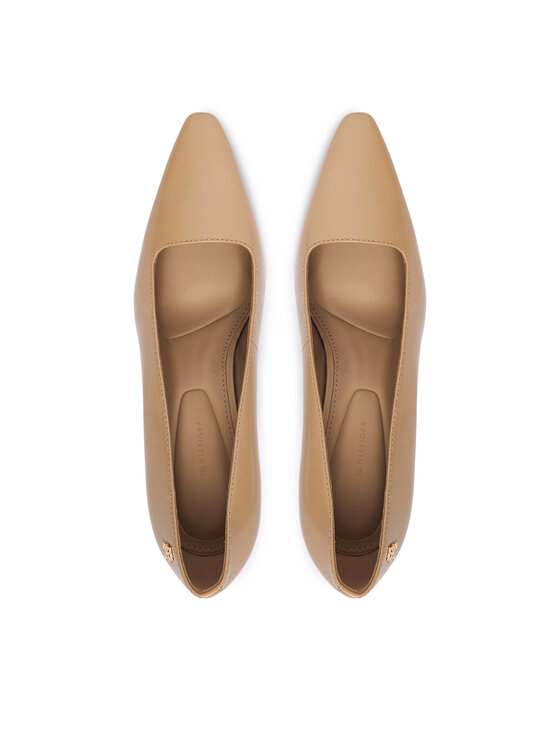 Tommy Hilfiger Γόβες Tommy Hilfiger Squared Toe High Heel Lth Pump FW0FW09510 Μπεζ