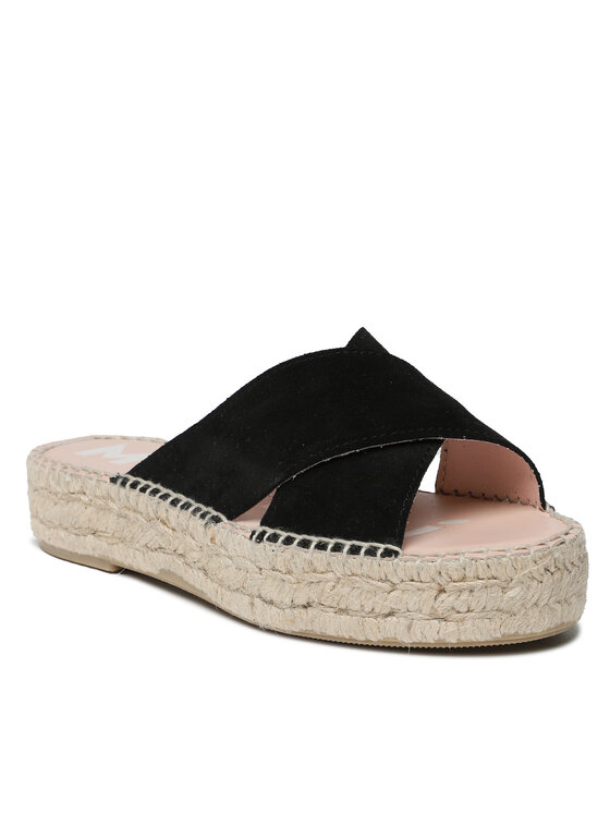 Manebi Еспадрильї Manebi Double Sole X Bands Sandals K 1.0 DX Чорний