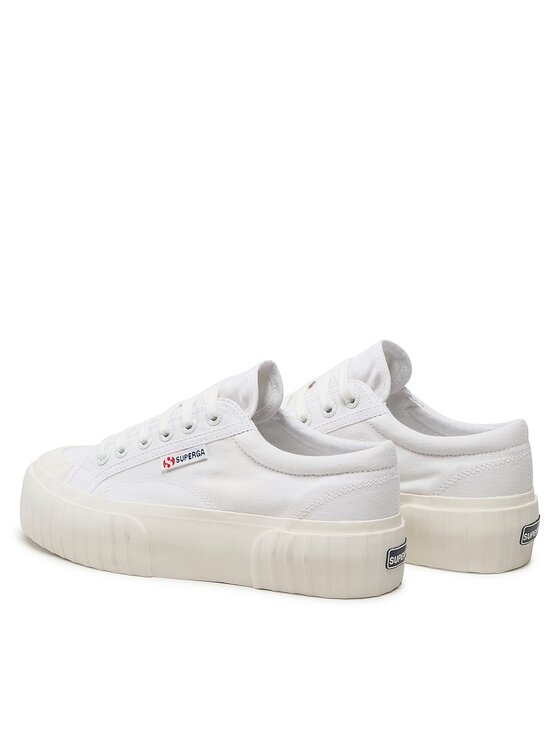 Superga Trampki Superga Stripe Platform 2631 S5111SW Biały