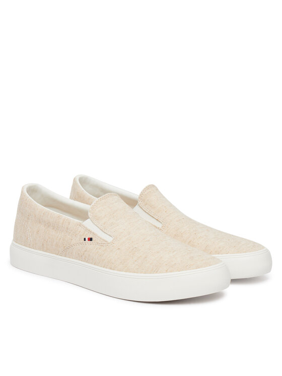 Tommy Hilfiger Tenisky Tommy Hilfiger Harlem Core Ii Slip On Chambray FM0FM05819 Béžová