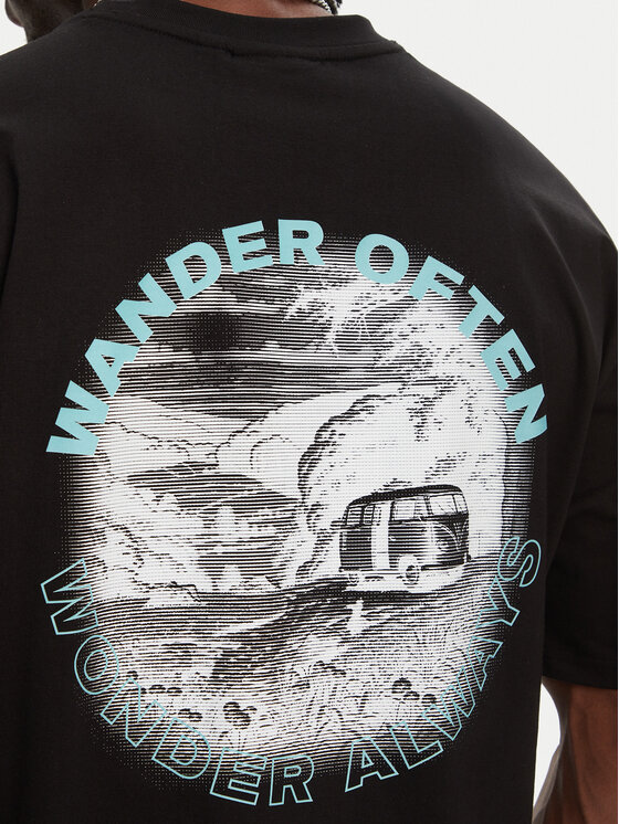 Hunter Hunter Футболка Rasputin HARM0057251 Чорний Relaxed Fit