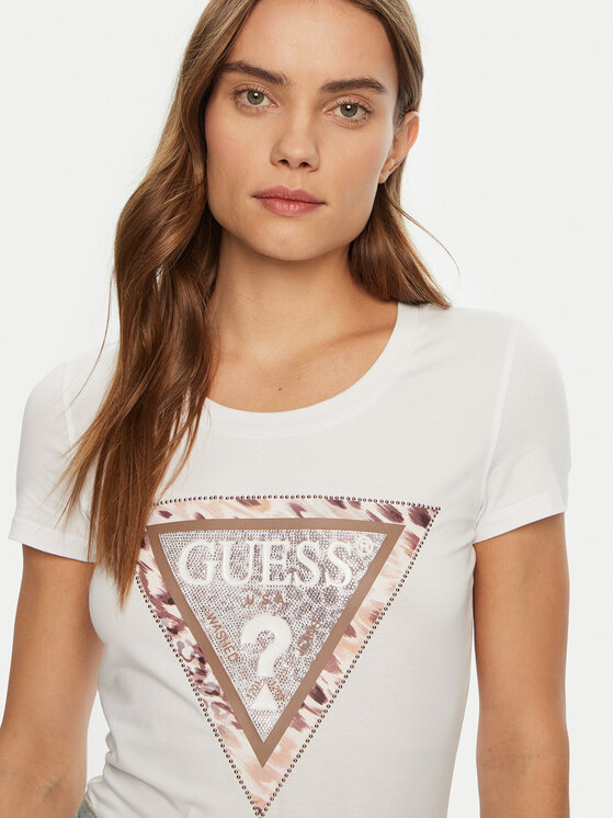 Guess Guess Футболка W5RI22 J1314 Білий Regular Fit